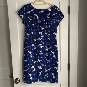 Blue Floral Talbots dress with Detailing
